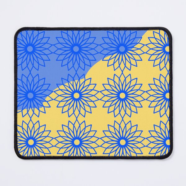 Item preview, Newest abstract pattern geometric design blue and yellow designed and sold by Swati's Digital Den.
