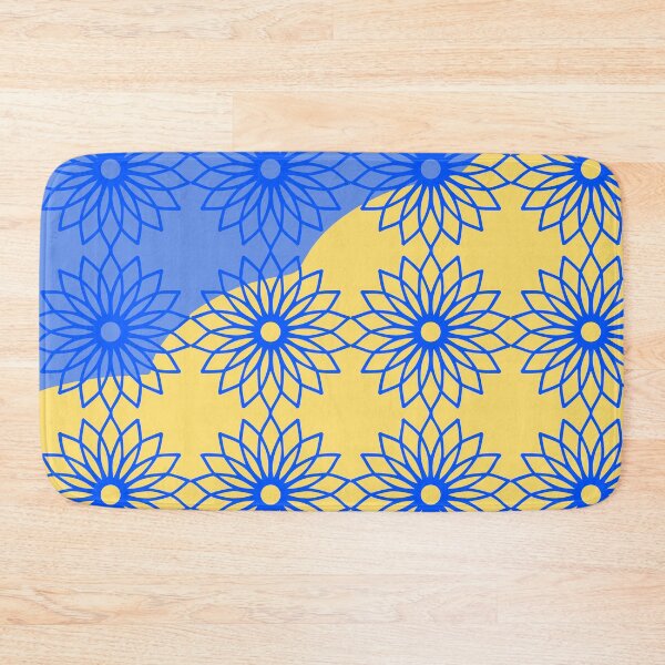 Item preview, Newest abstract pattern geometric design blue and yellow designed and sold by Swati's Digital Den.