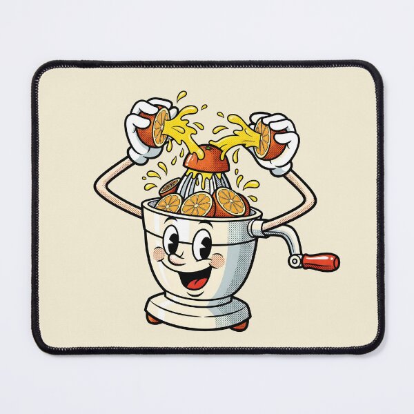 Item preview, Retro Citrus Juicer Cartoon – Funny Orange Squeezer Vintage Art designed and sold by Imaginationbeyond.