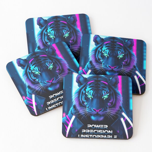 Item preview, Cyber Tiger – Neon Power Unleashed designed and sold by FusionArtStyle.