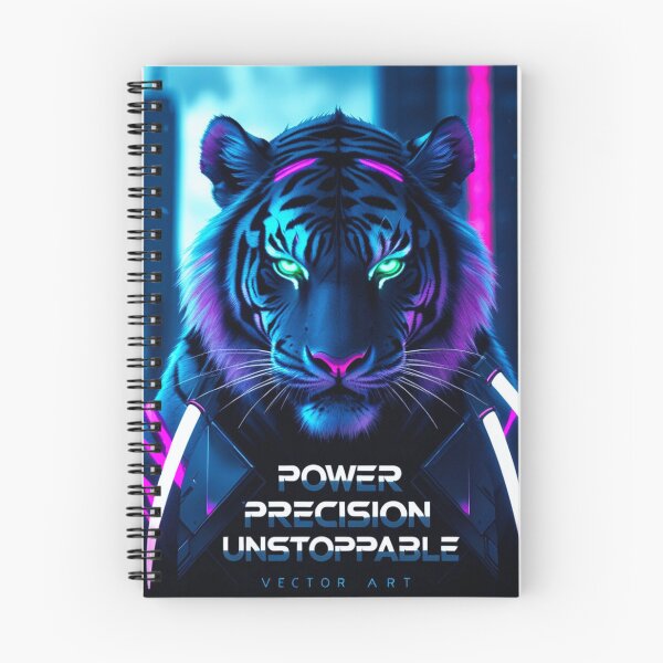 Item preview, Cyber Tiger – Neon Power Unleashed designed and sold by FusionArtStyle.
