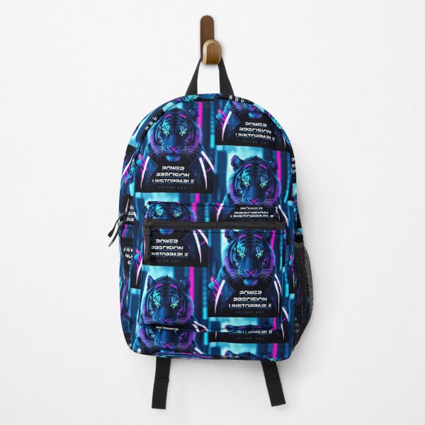 Item preview, Cyber Tiger – Neon Power Unleashed designed and sold by FusionArtStyle.