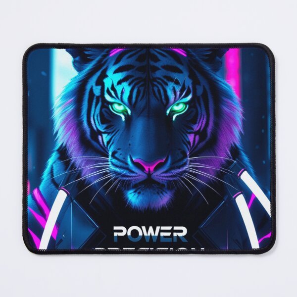 Item preview, Cyber Tiger – Neon Power Unleashed designed and sold by FusionArtStyle.