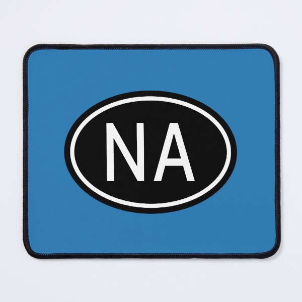 Item preview, NA Initials Monogram Oval White Letters designed and sold by Jeallan Designs.