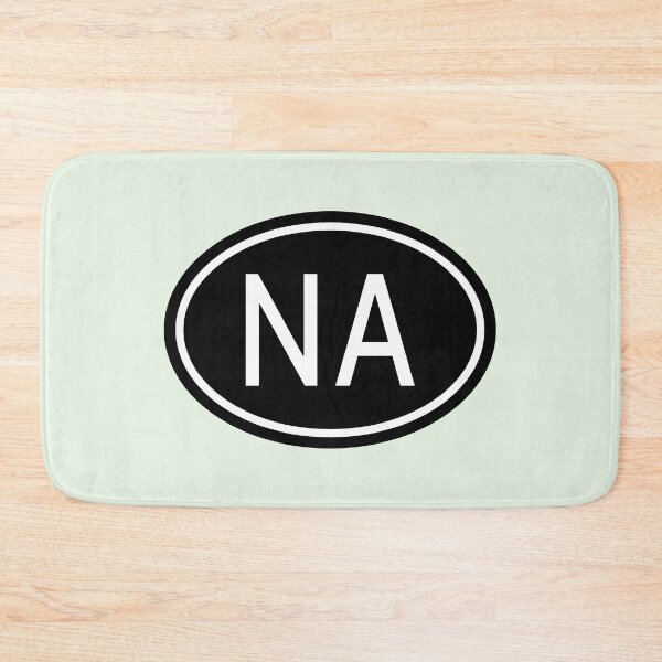 Item preview, NA Initials Monogram Oval White Letters designed and sold by Jeallan Designs.