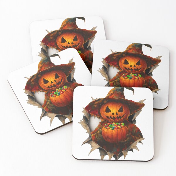 Item preview, Pumpkin Witch with Candy Cauldron Halloween Art designed and sold by Gurjeetpixelart.