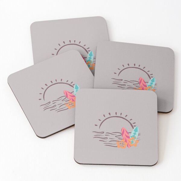 Item preview, Tropical Surfboard Art with Hibiscus Flowers designed and sold by 8Q8 Style.