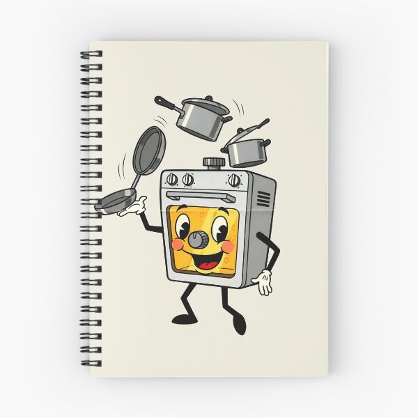 Item preview, Retro Oven Cartoon – Funny Kitchen Appliance Juggling Pots designed and sold by Imaginationbeyond.