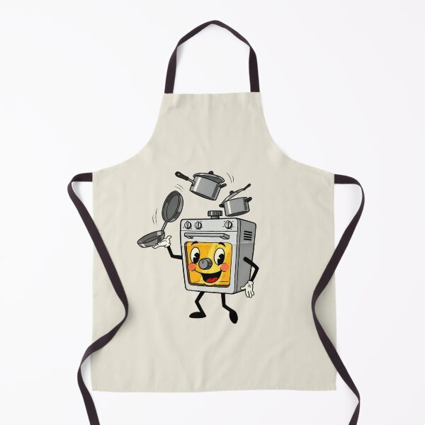 Item preview, Retro Oven Cartoon – Funny Kitchen Appliance Juggling Pots designed and sold by Imaginationbeyond.