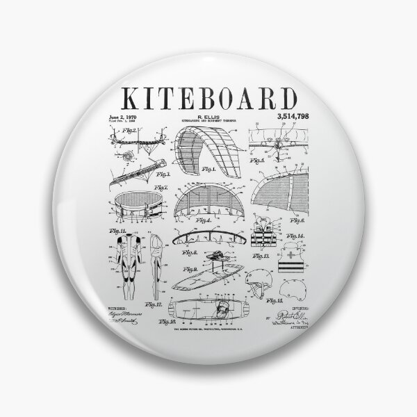 Item preview, Kiteboarding Kitesurfing Kiteboard Surfer Vintage Patent designed and sold by GrandeDuc.