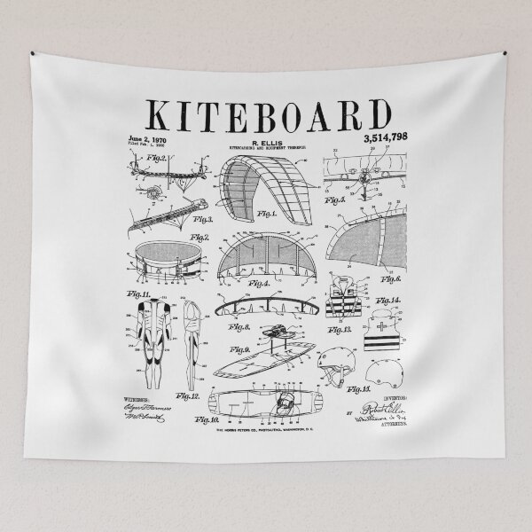 Artikelvorschau, Kiteboarding Kitesurfen Kiteboard Surfer Vintage Patent entworfen und verkauft von GrandeDuc.