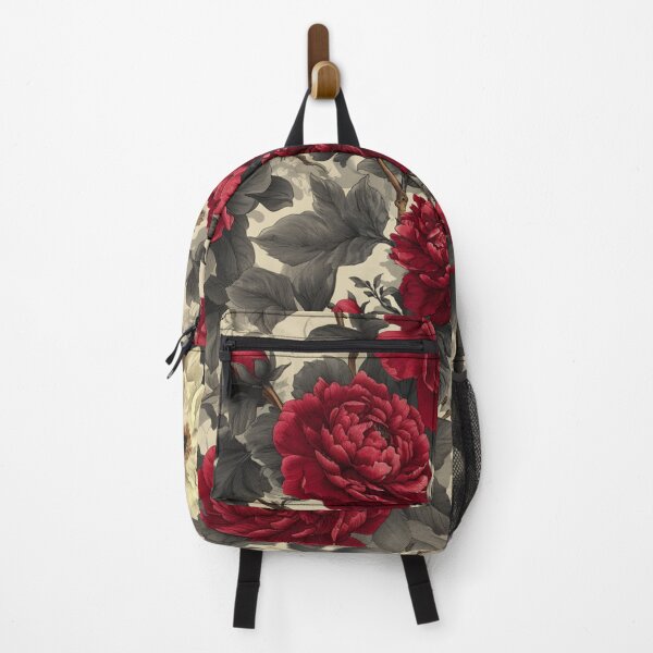 Item preview, Ebony Peonies – Elegant Vintage Floral Pattern designed and sold by Guesso.
