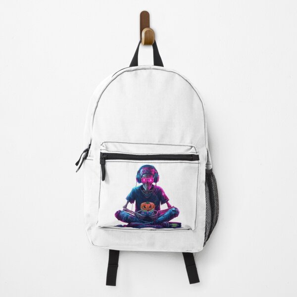 Artikelvorschau, Neon-Skelett-Gamer mit Kürbis-Konsole entworfen und verkauft von STITCHDROID.