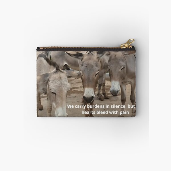 Item preview, Silent Donkeys with Bleeding Hearts Quote designed and sold by Donkeysart.