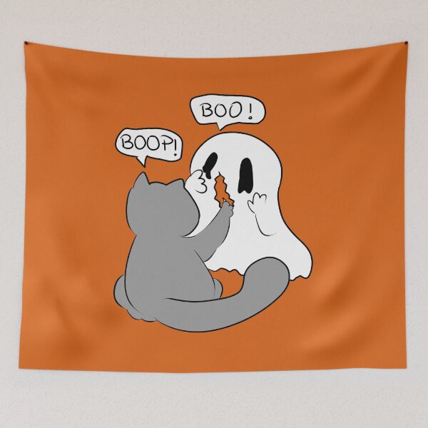 Item preview, BOO BOOP CAT AND GHOST HALLOWEEN designed and sold by HugSomeNettles.