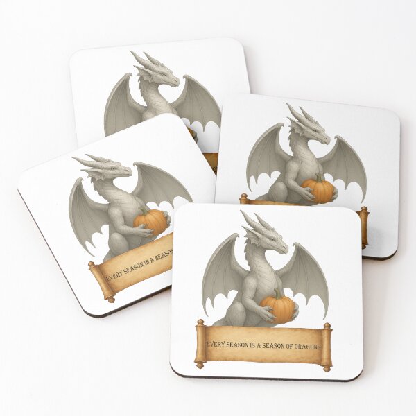 Item preview, Majestic Gargoyle Dragon with Pumpkin – Fantasy Halloween Art designed and sold by Hatchling Hollow.
