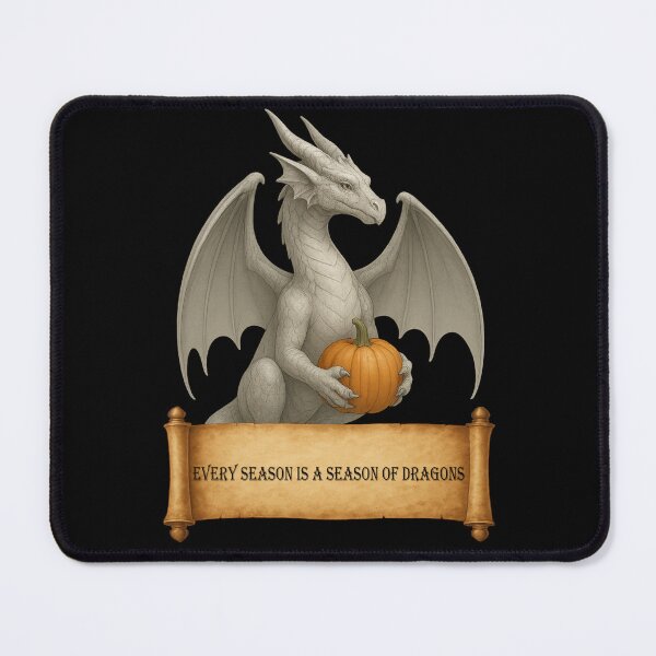 Item preview, Majestic Gargoyle Dragon with Pumpkin – Fantasy Halloween Art designed and sold by Hatchling Hollow.