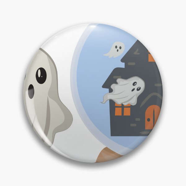 Item preview, Crystal Ball with Haunted House and Ghosts – Cute Spooky Design designed and sold by CheriTanya.