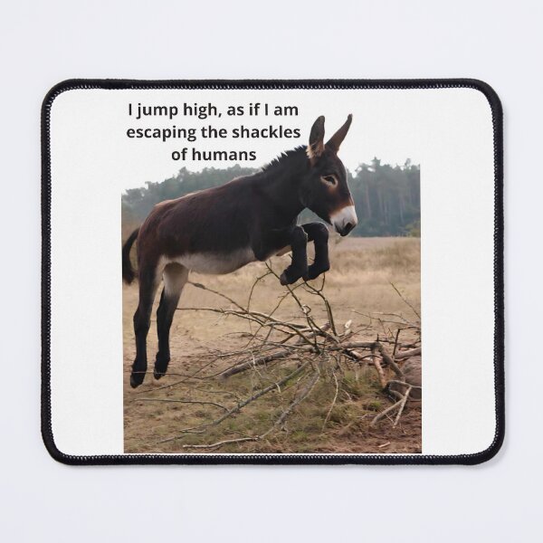 Item preview, Philosophical Donkey Leaping Over Freedom designed and sold by Donkeysart.