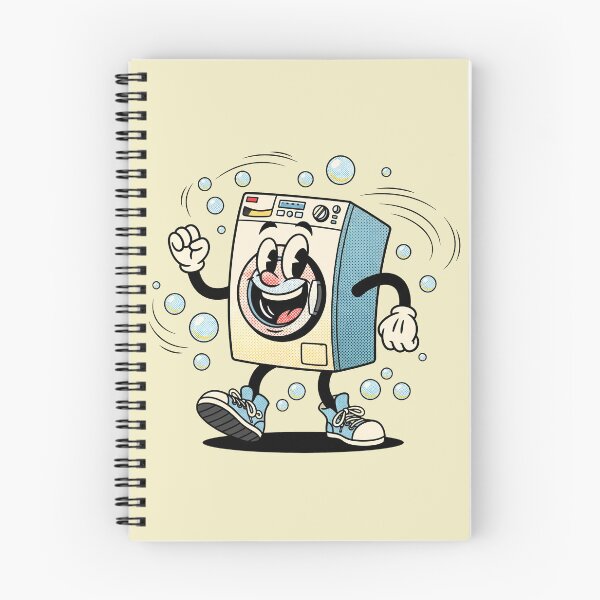 Item preview, Retro Washing Machine Cartoon – Cute Laundry Appliance Character designed and sold by Imaginationbeyond.