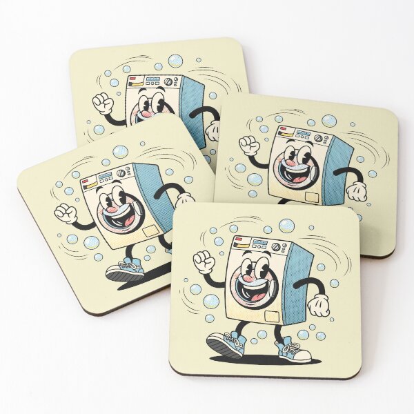 Item preview, Retro Washing Machine Cartoon – Cute Laundry Appliance Character designed and sold by Imaginationbeyond.