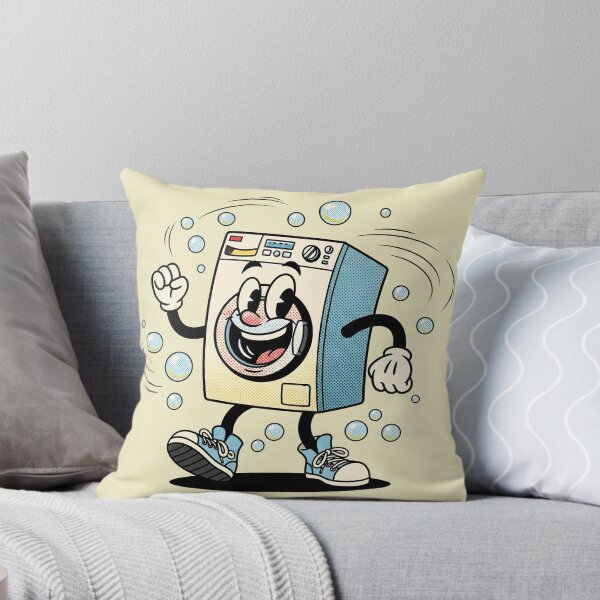 Item preview, Retro Washing Machine Cartoon – Cute Laundry Appliance Character designed and sold by Imaginationbeyond.