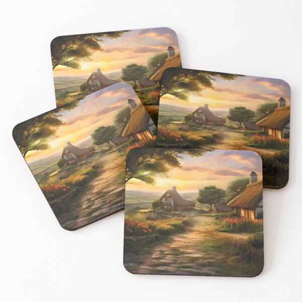 Item preview, Classic Cottagecore Vista - Golden Hour on a Rustic Country Lane designed and sold by Luminari Creations.