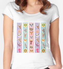 funny animals muzzle Women's Fitted Scoop T-Shirt