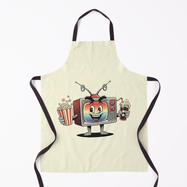 Item preview, Retro TV Cartoon – Vintage Television Character with Popcorn designed and sold by Imaginationbeyond.