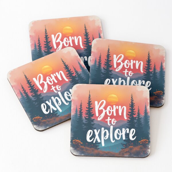 Item preview, Born to Explore Mountain Art Print - Adventure Travel Poster designed and sold by DesignsByDessie.