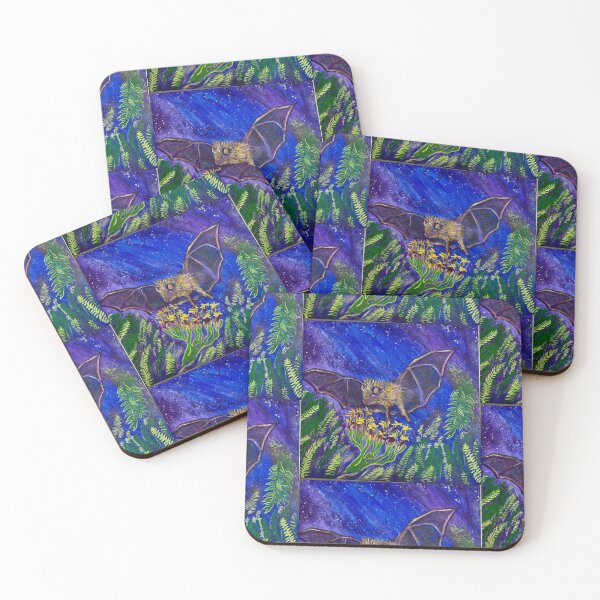 Item preview,  Hawaiian Hoary Bat – Endangered Night Flyer Among Ferns designed and sold by TrisaThyme.