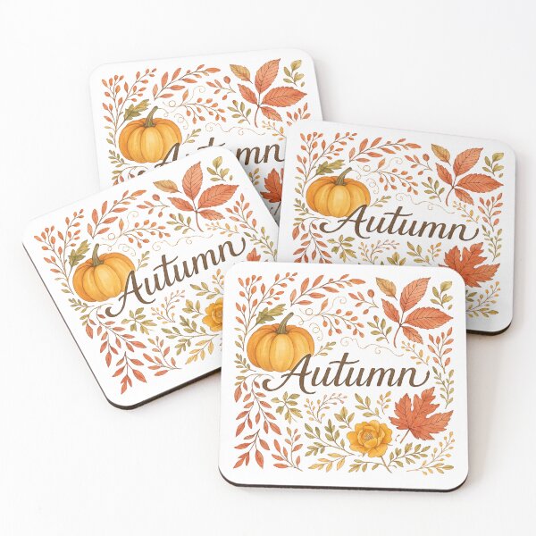 Item preview, Autumn – Pumpkin and Leaves Autumn Design designed and sold by IsyLaneDesign.