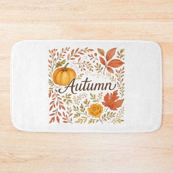 Item preview, Autumn – Pumpkin and Leaves Autumn Design designed and sold by IsyLaneDesign.