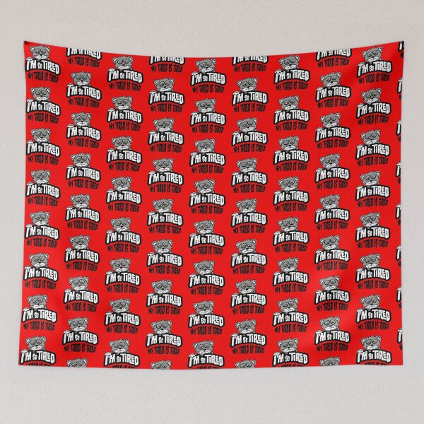 Item preview, I'm So Tired My Tired Is Tired Exhausted Cat designed and sold by shirt-o-mat.