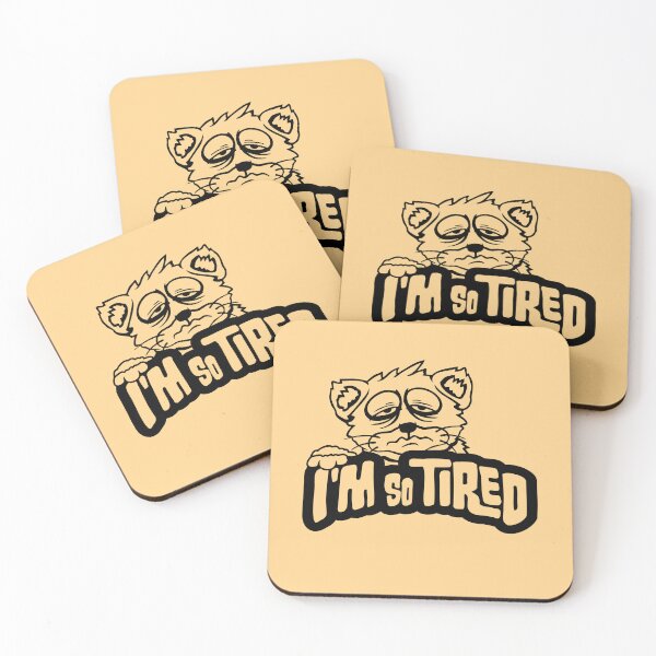 Item preview, I'm So Tired Exhausted Cat Pet Animal Funny designed and sold by shirt-o-mat.