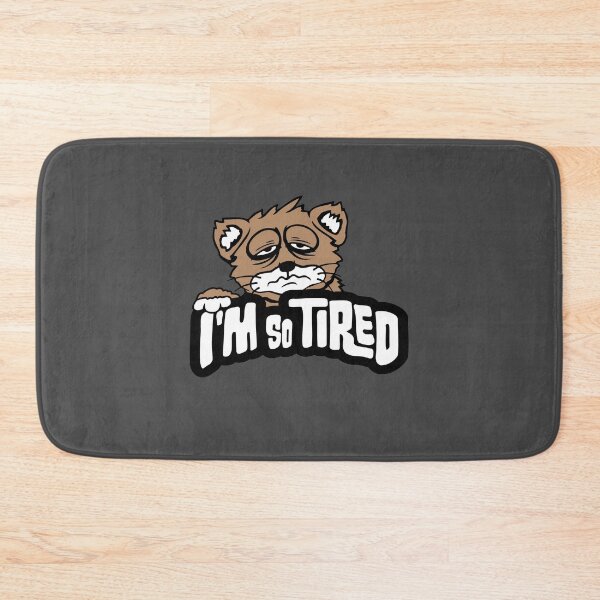 Item preview, I'm So Tired Exhausted Cat Pet Animal Funny designed and sold by shirt-o-mat.