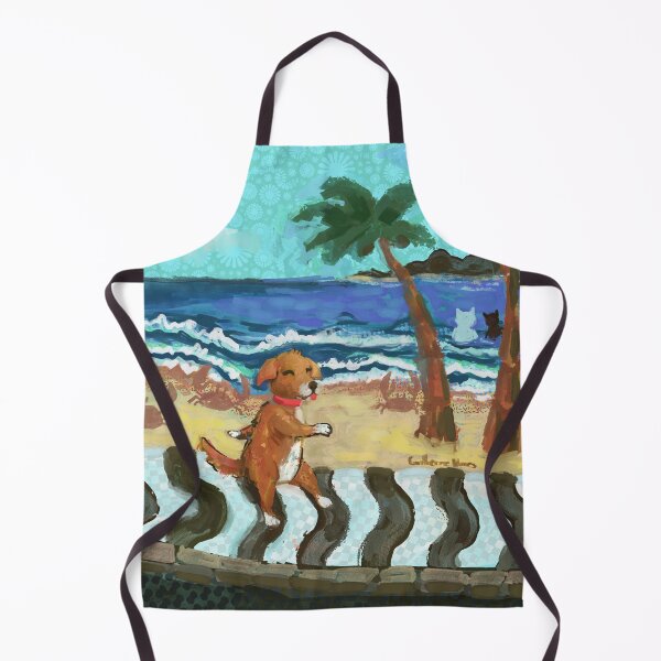 Item preview, dog walking on the promenade stepping on the stripes of the same color because if it steps on the stripes of the other color something horrible will happen designed and sold by guilhernunes.