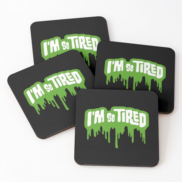 Item preview, I'm So Tired Exhausted Worker Slime Graffiti Drops designed and sold by shirt-o-mat.
