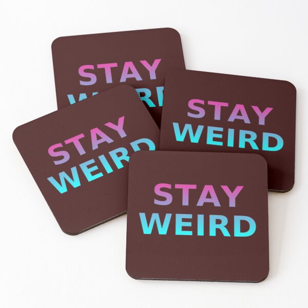 Item preview, Stay Weird Bold Duotone Typography Design designed and sold by Syrupulse.