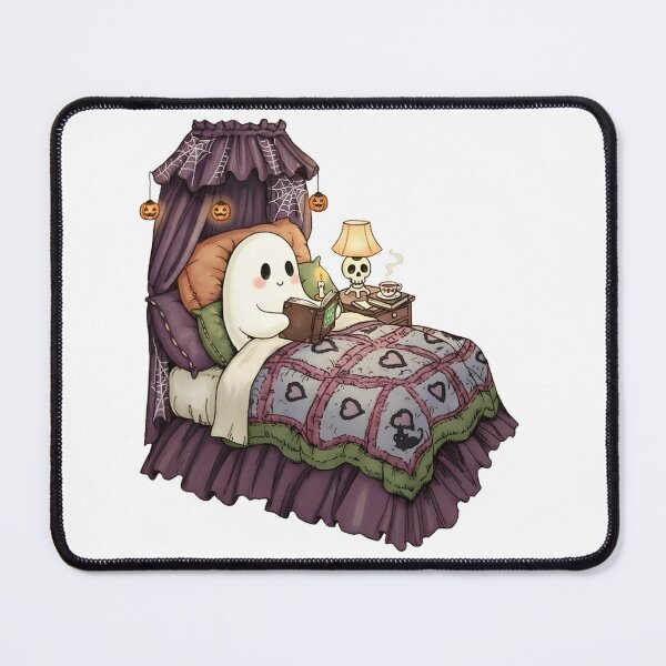 Item preview, cozy ghost reading a book designed and sold by LittleArij.