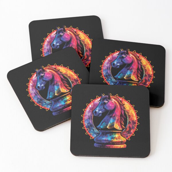 Item preview, Vibrant Knight | Psychedelic Chess Horse Design designed and sold by bubuknows.