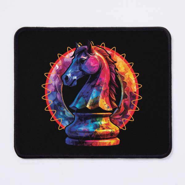 Item preview, Vibrant Knight | Psychedelic Chess Horse Design designed and sold by bubuknows.
