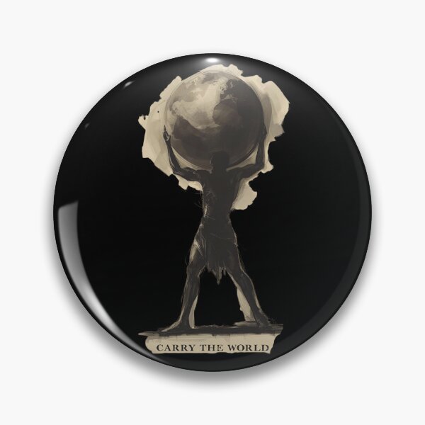 Item preview, Atlas carrying the world on his shoulders text Carry the World 2 designed and sold by Neon G.