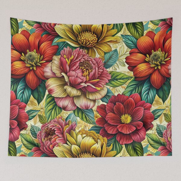 Item preview, Colorful flowers and leaves  designed and sold by cocomelon168.