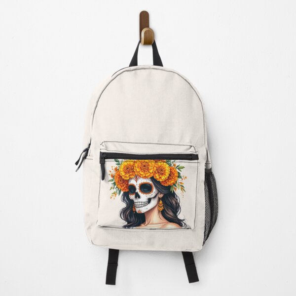 Item preview, SKULL WITH CROWN OF YELLOW FLOWERS designed and sold by cubiask.