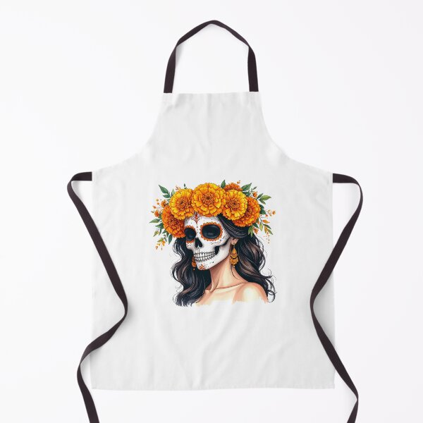Item preview, SKULL WITH CROWN OF YELLOW FLOWERS designed and sold by cubiask.
