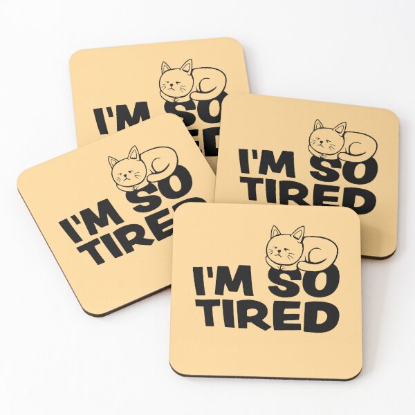 Item preview, I'm So Tired Exhausted Cat Pet Animal Sleeping designed and sold by shirt-o-mat.