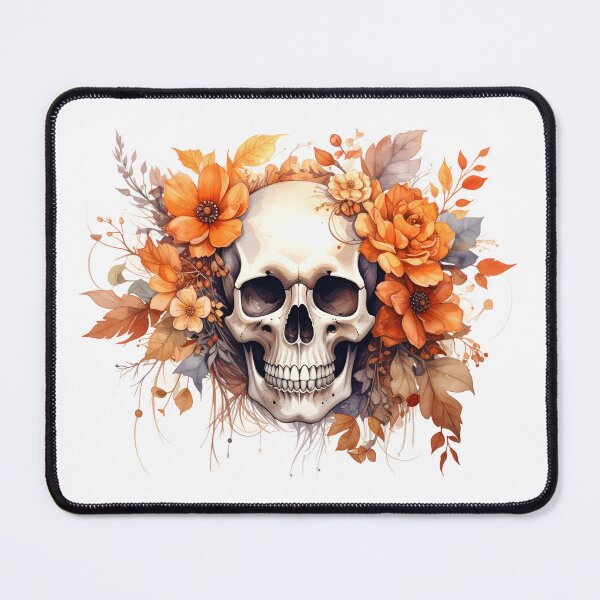 Item preview, SKULL WITH FLOWER CROWN designed and sold by cubiask.