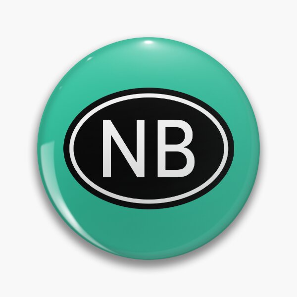 Item preview, NB Initials Monogram Oval White Letters designed and sold by Jeallan Designs.