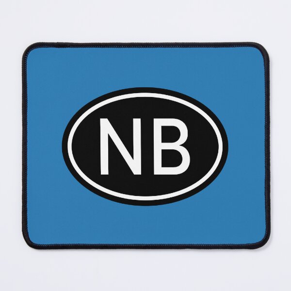 Item preview, NB Initials Monogram Oval White Letters designed and sold by Jeallan Designs.